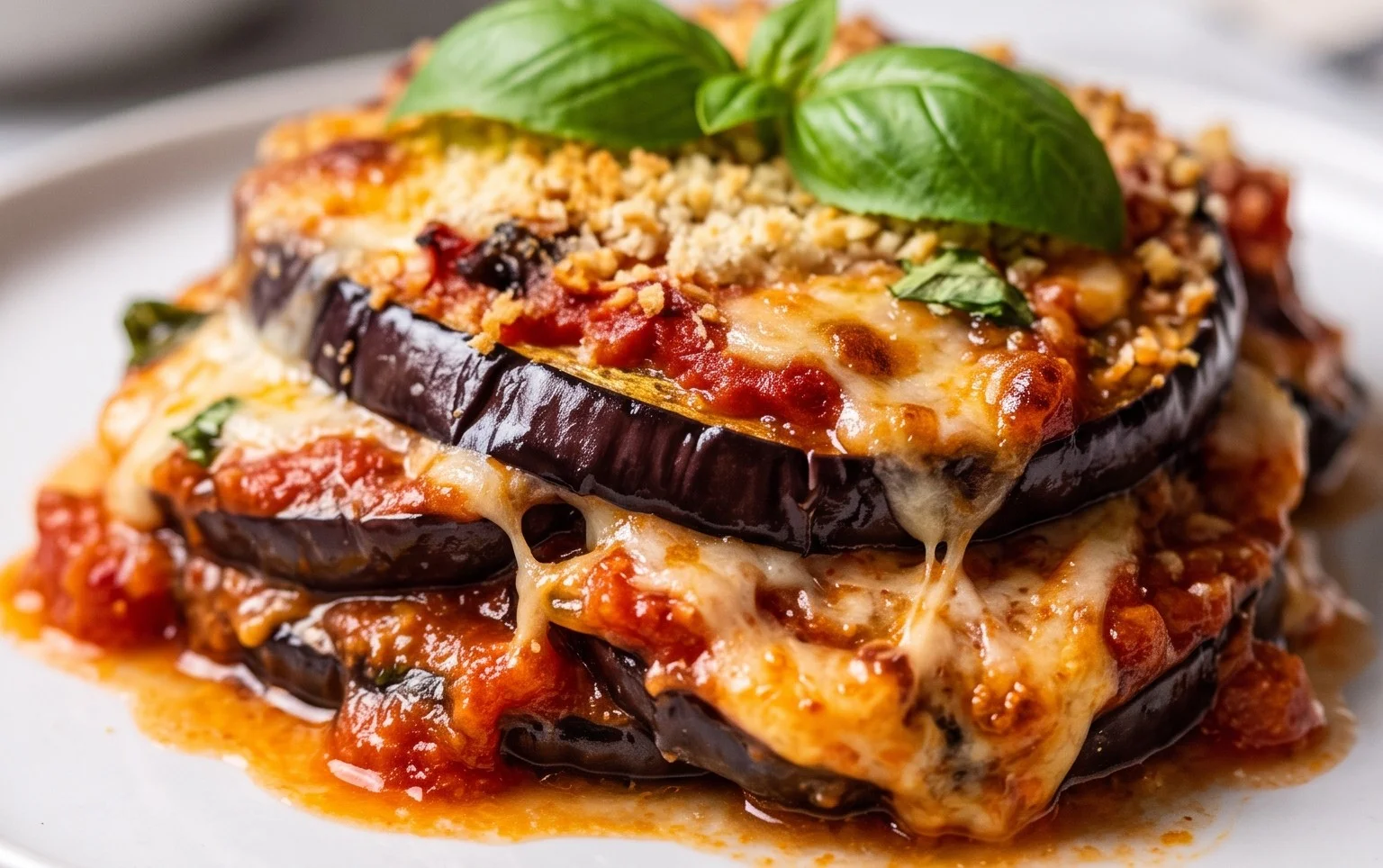 Parmigiana d'aubergines version légère