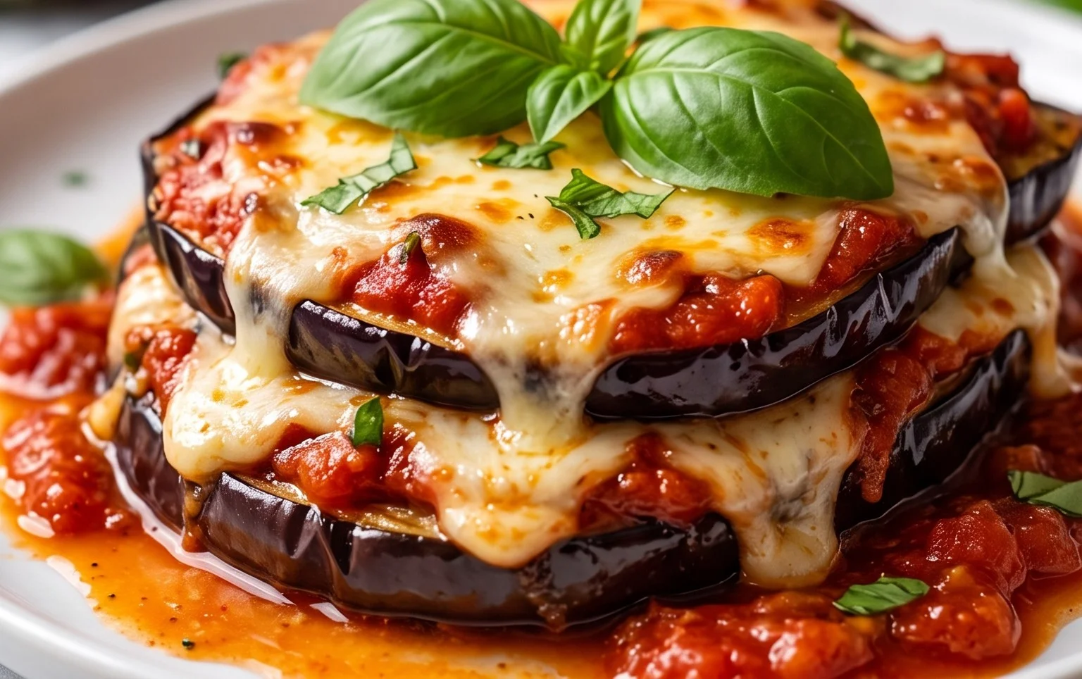 Eggplant Parmigiana (No Frying Required!)